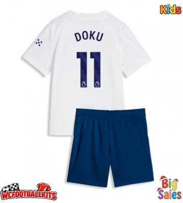Manchester City Jeremy Doku #11 Replica Third Stadium Kit for Kids 2026-27 Short Sleeve (+ pants)